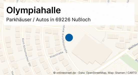 Olympiahalle Kurpfalzstraße in Nußloch Parkhäuser Autos