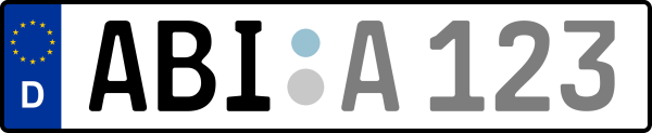 Kennzeichen ABI: Nummernschild von Anhalt-Bitterfeld, KreisRegion (Landkreis)