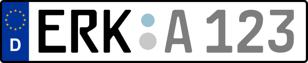 Kennzeichen ERK: Nummernschild von Heinsberg, KreisRegion (Kreis)