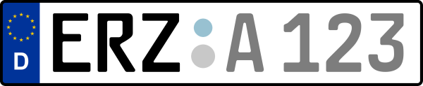 Kennzeichen ERZ: Nummernschild von Erzgebirgskreis, KreisRegion (Landkreis)