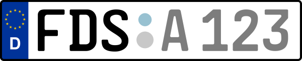 Kennzeichen FDS: Nummernschild von Freudenstadt, KreisRegion (Landkreis)