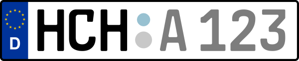 Kennzeichen HCH: Nummernschild von Zollernalbkreis, KreisRegion (Landkreis)