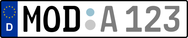 Kennzeichen MOD: Nummernschild von Ostallgäu, KreisRegion (Landkreis)