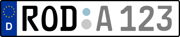 Kennzeichen ROD: Nummernschild von Cham + 1 Regionen