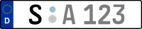 Kennzeichen S: Nummernschild von Stuttgart