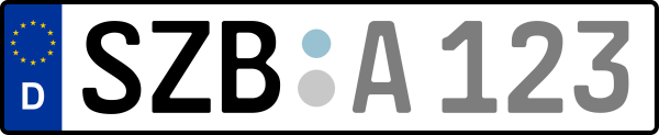 Kennzeichen SZB: Nummernschild von Erzgebirgskreis, KreisRegion (Landkreis)