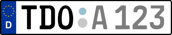 Kennzeichen TDO: Nummernschild von Nordsachsen, KreisRegion (Landkreis)