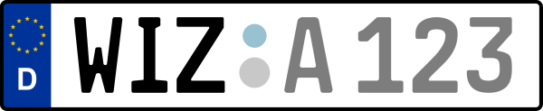 Kennzeichen WIZ: Nummernschild von Werra-Meißner-Kreis, KreisRegion (Landkreis)