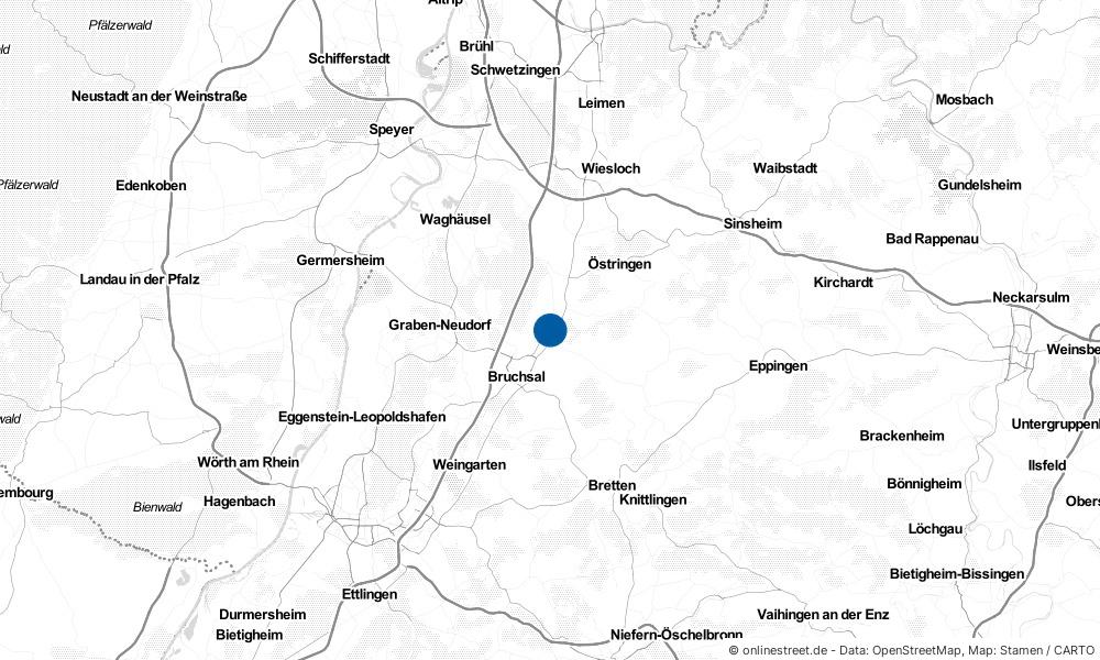 Karte: Wo liegt Ubstadt-Weiher?