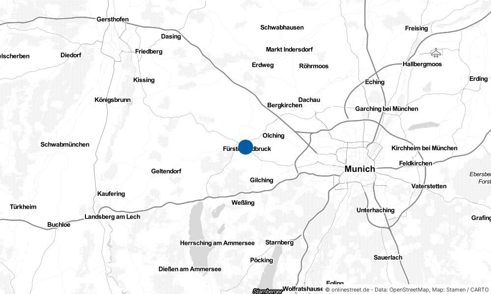 Karte: Wo liegt Fürstenfeldbruck?