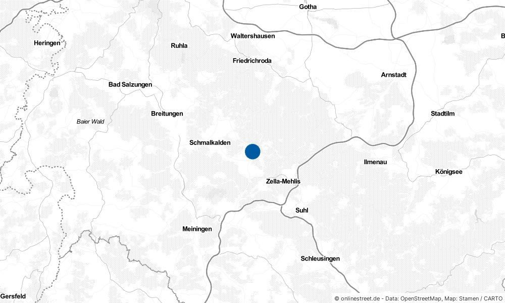 Karte: Wo liegt Steinbach-Hallenberg?
