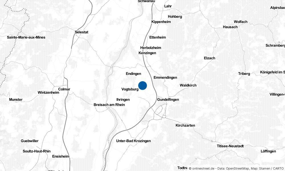 Karte: Wo liegt Eichstetten am Kaiserstuhl?