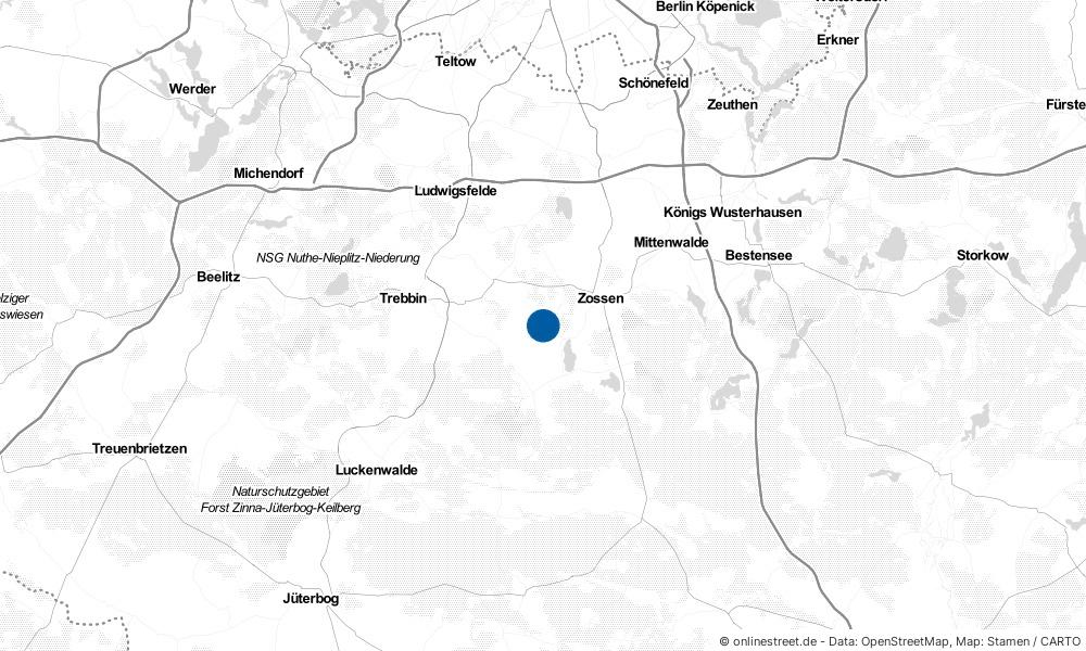 Karte: Wo liegt Saalow?