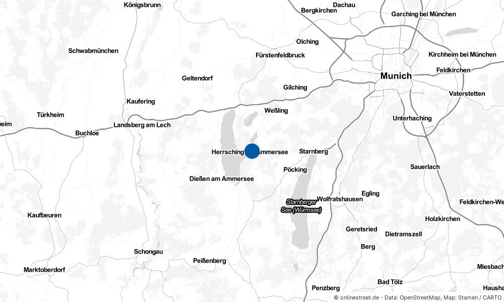 Karte: Wo liegt Herrsching am Ammersee?