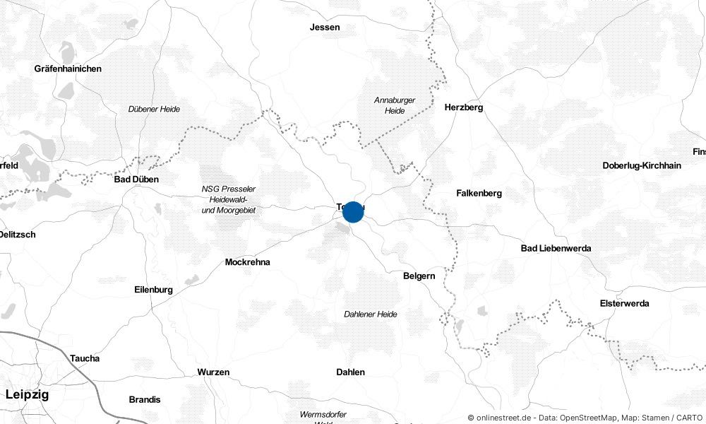 Karte: Wo liegt Torgau?