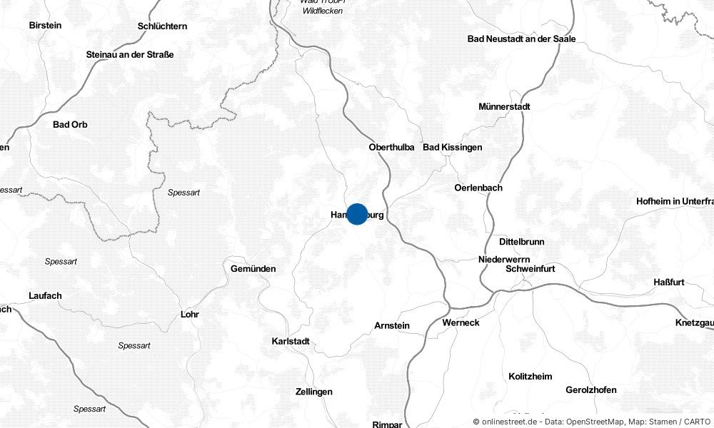 Karte: Wo liegt Hammelburg?