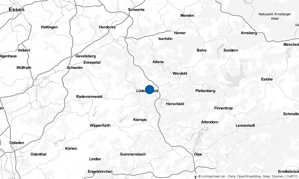 Karte: Wo liegt Lüdenscheid?