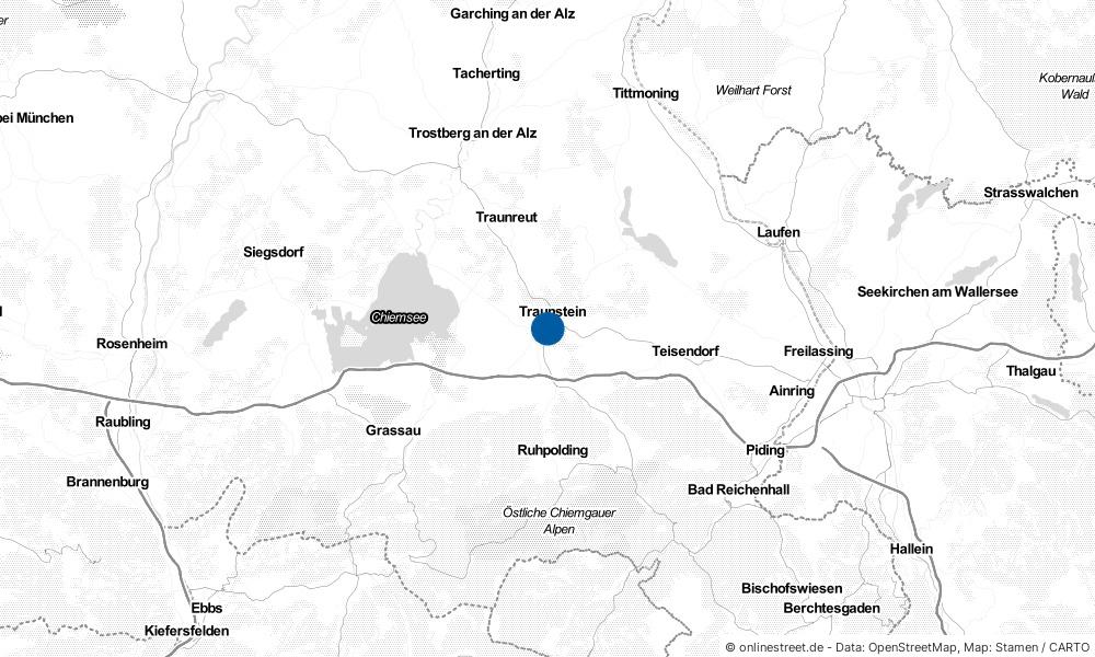 Karte: Wo liegt Traunstein?