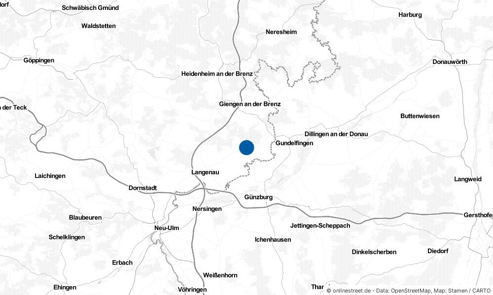 Karte: Wo liegt Niederstotzingen?