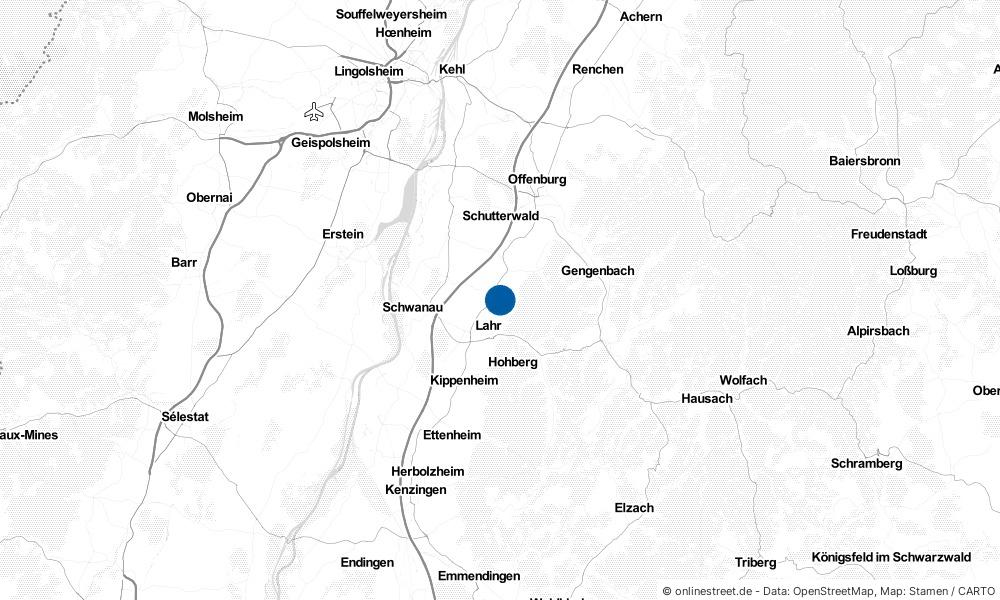 Karte: Wo liegt Friesenheim?