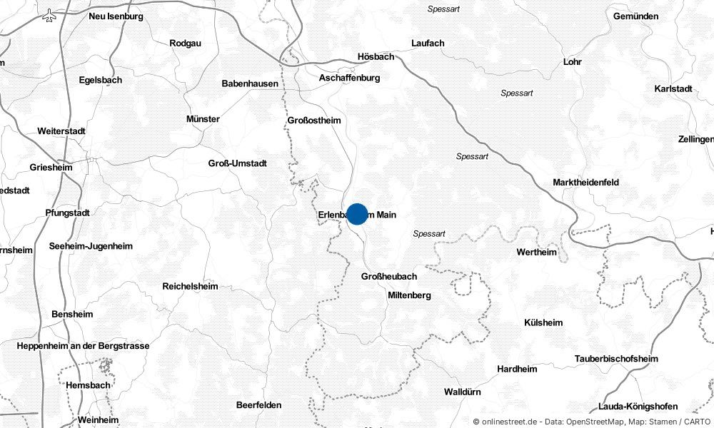 Karte: Wo liegt Erlenbach am Main?