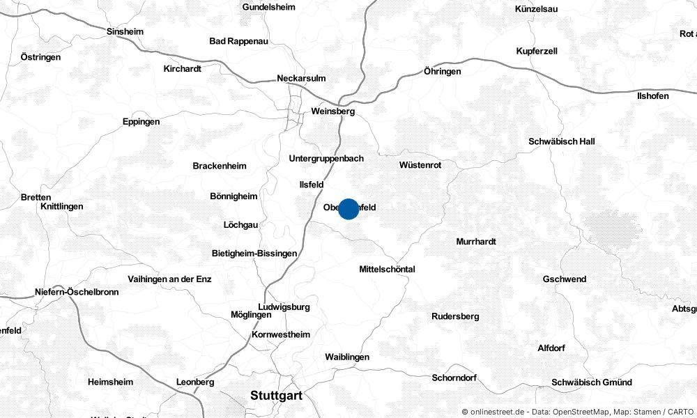 Karte: Wo liegt Oberstenfeld?