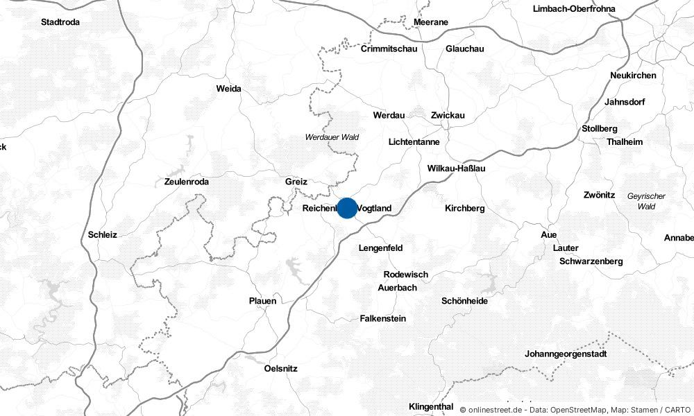 Karte: Wo liegt Reichenbach (Vogtland)?