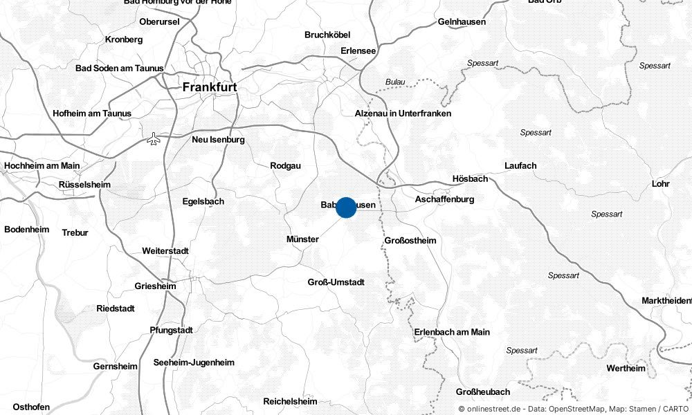 Karte: Wo liegt Babenhausen?