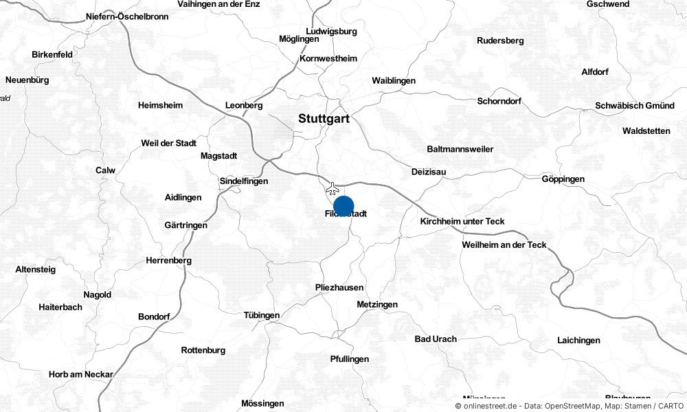 Karte: Wo liegt Filderstadt?