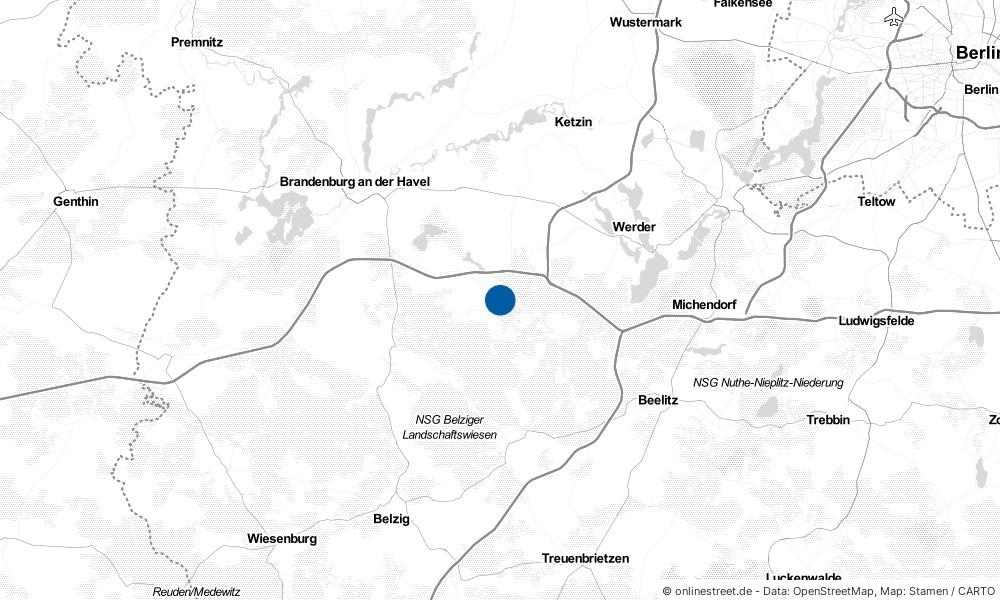 Karte: Wo liegt Kloster Lehnin?