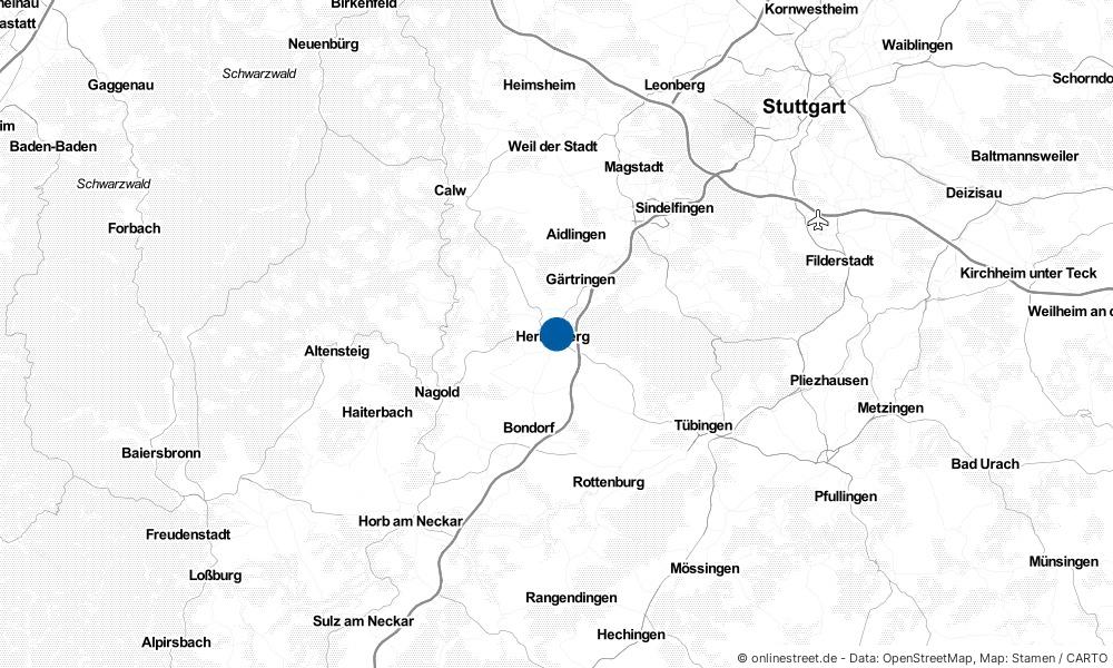 Herrenberg in Baden-Württemberg