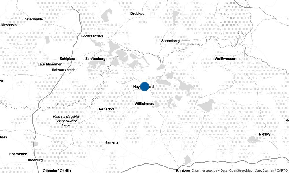 Karte: Wo liegt Hoyerswerda?