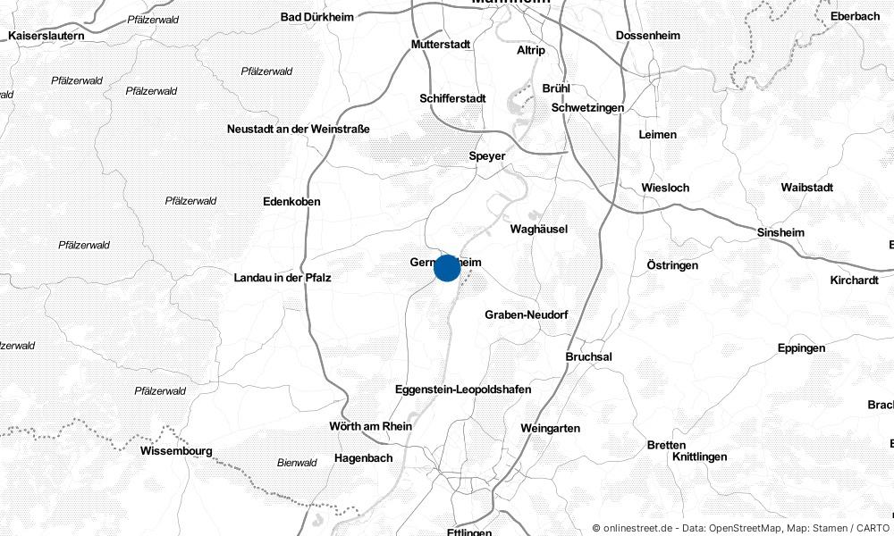 Karte: Wo liegt Germersheim?