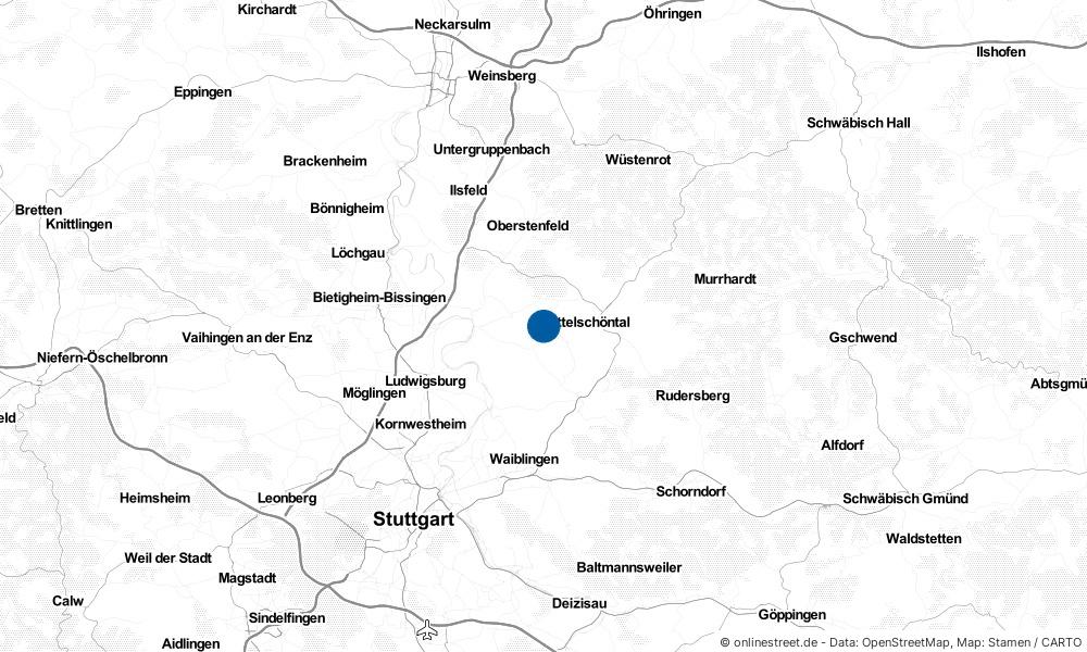 Karte: Wo liegt Kirchberg an der Murr?