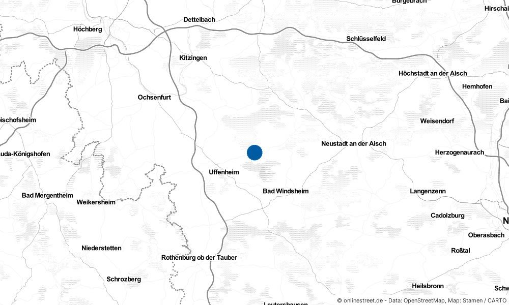 Karte: Wo liegt Markt Nordheim?