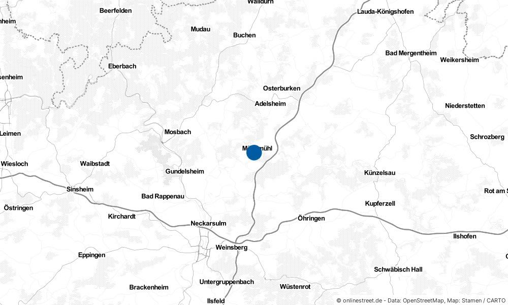 Karte: Wo liegt Möckmühl?