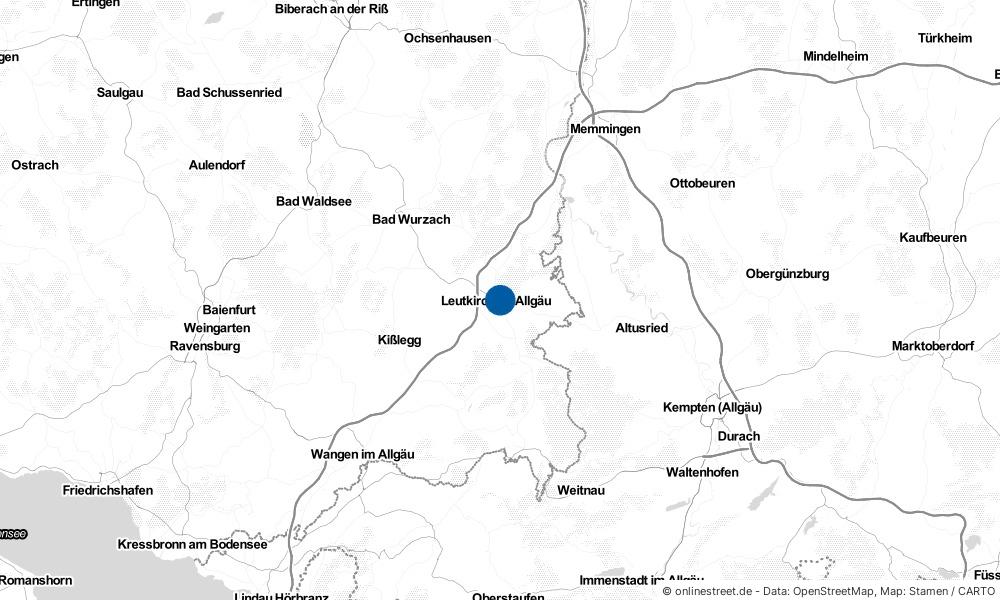 Karte: Wo liegt Leutkirch im Allgäu?