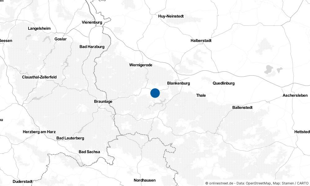 Karte: Wo liegt Rübeland?