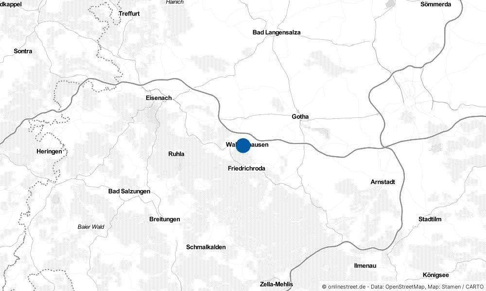 Karte: Wo liegt Waltershausen?