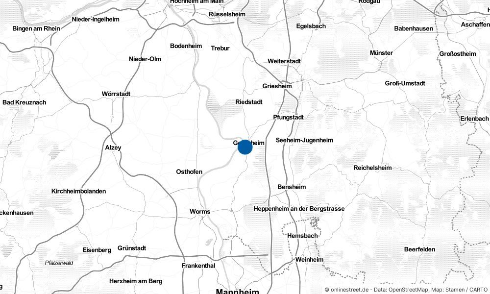 Karte: Wo liegt Gernsheim?