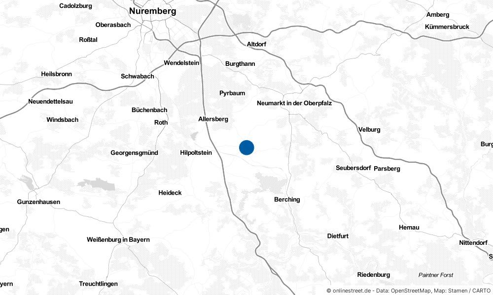Karte: Wo liegt Freystadt?