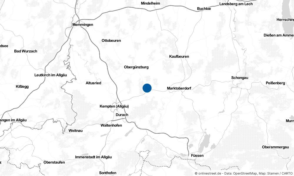 Karte: Wo liegt Kraftisried?