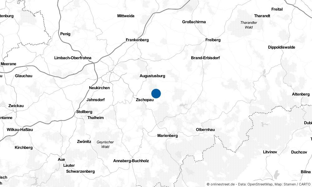 Karte: Wo liegt Waldkirchen (Erzgebirge)?