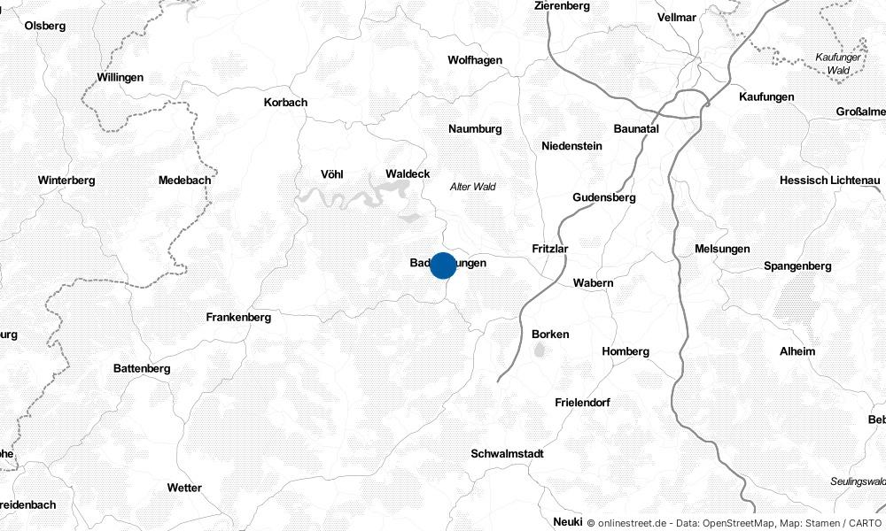 Karte: Wo liegt Bad Wildungen?