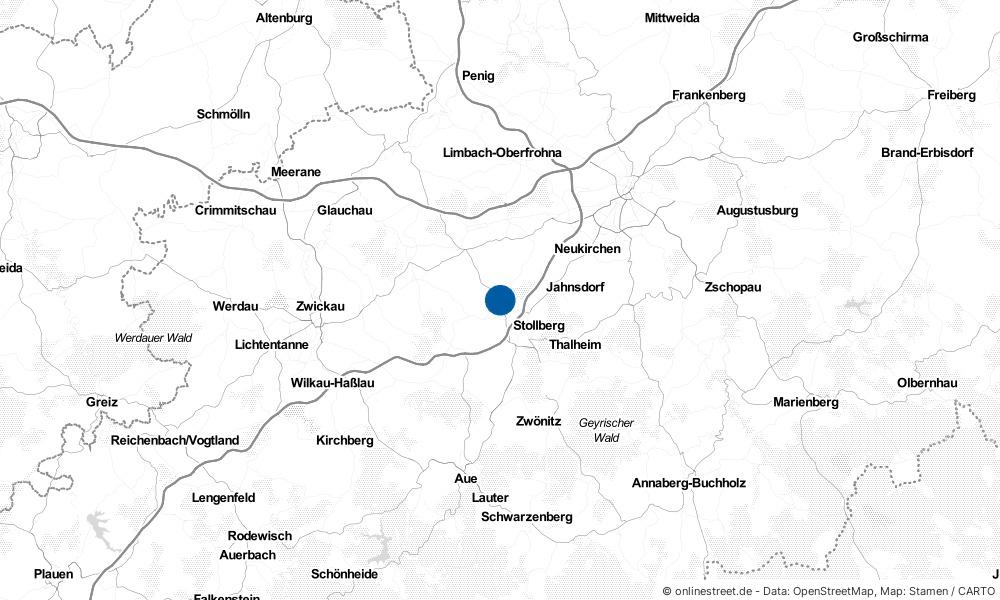 Karte: Wo liegt Lugau (Erzgebirge)?