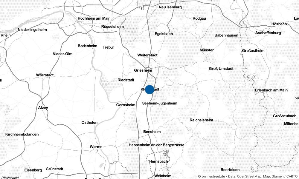 Karte: Wo liegt Pfungstadt?