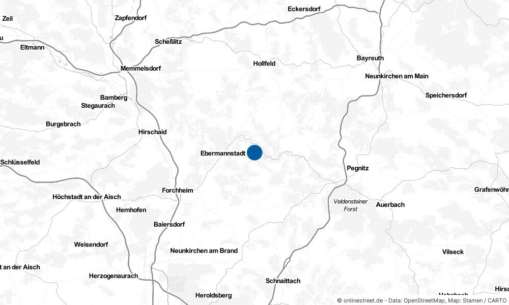 Karte: Wo liegt Wiesenttal?
