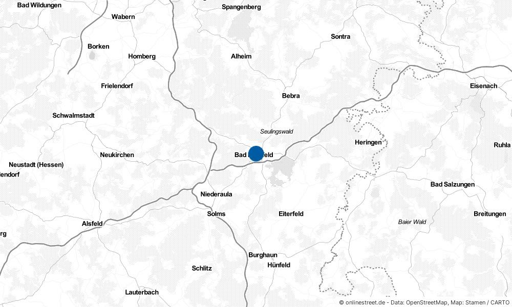 Karte: Wo liegt Bad Hersfeld?