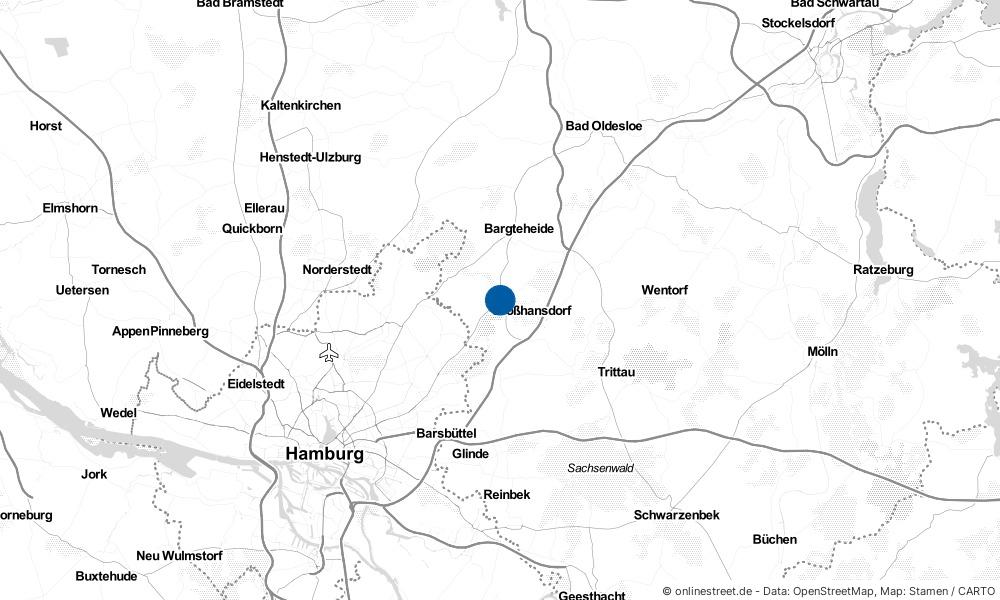 Karte: Wo liegt Ahrensburg?