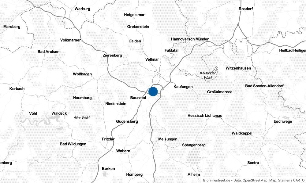 Karte: Wo liegt Fuldabrück?